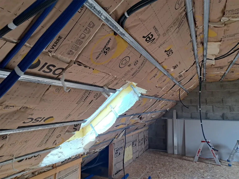 Isolation des combles à Ballon